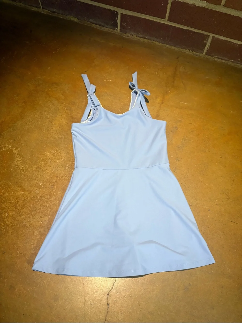 Old Navy Light Blue Girls' Tie-Shoulder Dress